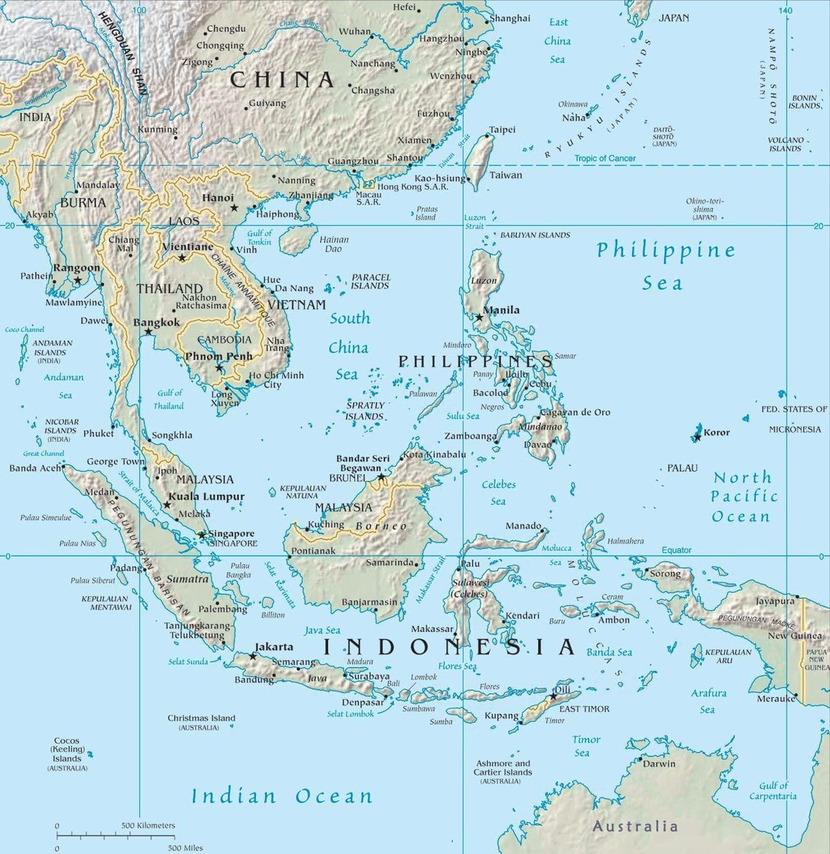 harta malaezia în asia