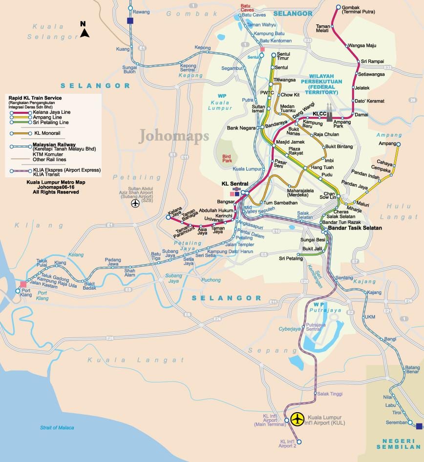 malaezia metrou hartă