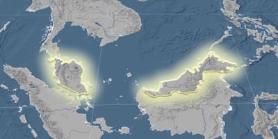 Harta malaezia altitudine 