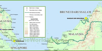 Malaezia geografie hartă