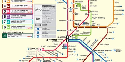 Malaezia mrt hartă 2016